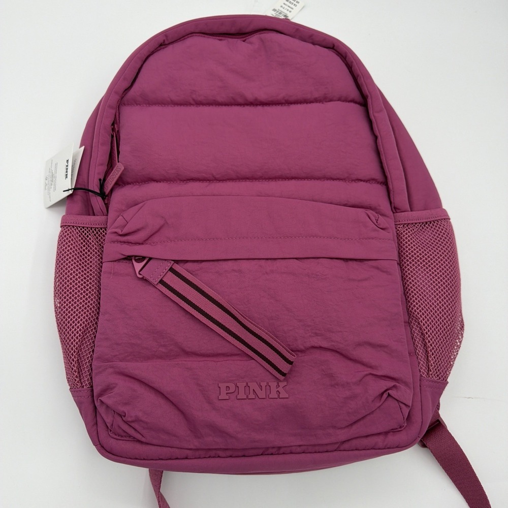 VICTORIA's SECRET PINK Quilted Puffer Backpack NWT Pink $60 MSRP‎